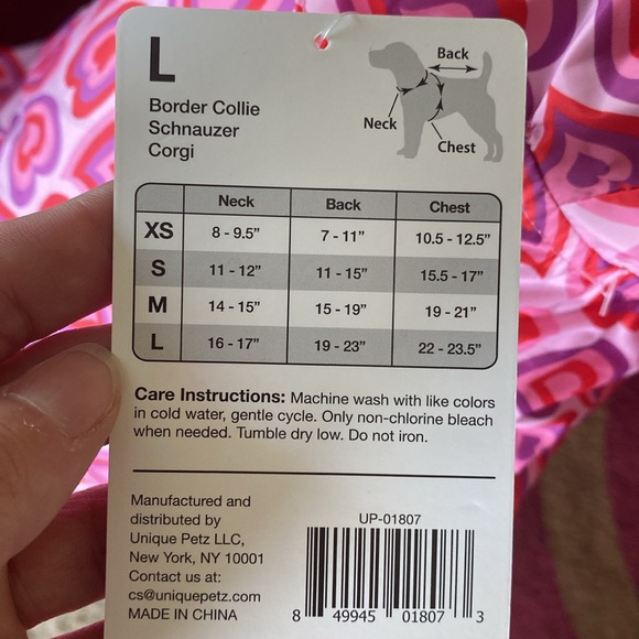 🆕UNIQUE PETZ:Dog Raincoat❤️Size L (Border Collie, Corgi, Australian Shepherd) - Picture 5 of 7